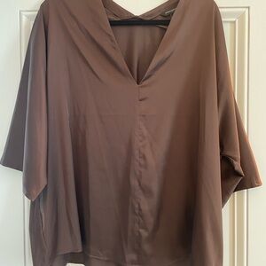 Banana Republic Chocolate Brown Women's Satin Blouse